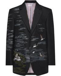 Thom Browne - Embroidered Blazer - Lyst