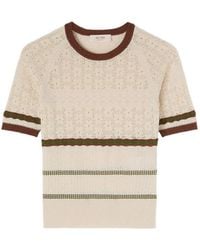 RETORI - Mix-Stitch Knit T-Shirt - Lyst
