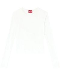 DIESEL - Cotton Cropped Top - Lyst