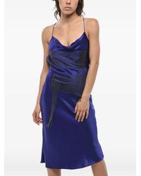 Stella McCartney - Robe-Nuisette En Satin À Détail De Chaîne - Lyst