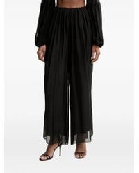 Haveone - Pantalon Palazzo Plissé Transparent - Lyst