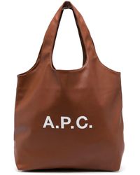 A.P.C. - Ninon Braune Mittelgroße Tragetasche - Lyst