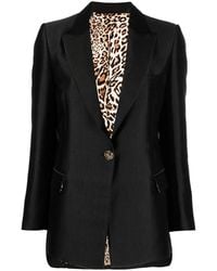 Philipp Plein - Single Breasted Leopard-Print Lining Blazer - Lyst