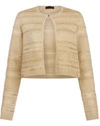 Liu Jo - Openwork Button Cardigan - Lyst