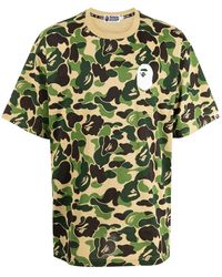 A Bathing Ape - Camouflage-print Logo T-shirt - Lyst