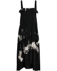Y's Yohji Yamamoto - Midi-jurk Met Bloemenprint - Lyst