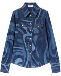 Emilio Pucci - Marmo プリント デニムシャツ - Lyst