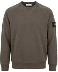 Stone Island - Logo-Patch Raglan-Sleeve Sweatshirt - Lyst