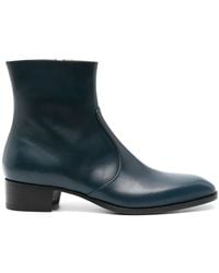 SCAROSSO - Warren Leather Chealsea Boots - Lyst