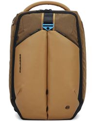 Piquadro - Panelled Logo-Print Backpack - Lyst