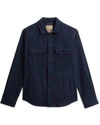 Woolrich - Button-down pockets-details cotton shirt jacket - Lyst