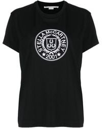 Stella McCartney - Logo-print Short-sleeve Cotton T-shirt - Lyst