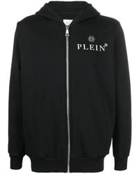 Philipp Plein - Logo-Print Zip-Up Hoodie - Lyst