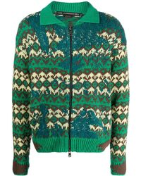 ANDERSSON BELL - Submerge Intarsia-knit Cardigan - Lyst