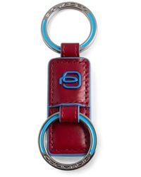Piquadro - Slim Leather Two-Ring Keychain - Lyst