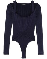 Mugler - Scoop-neck Bodysuit - Lyst