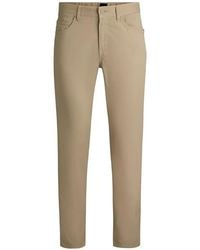 BOSS - Gerade Hose Mit Logo-Patch - Lyst