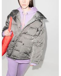 Angel Chen High Neck Padded Jacket - Metallic