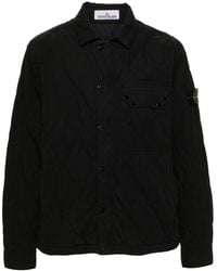 Stone Island - Gesteppte Jacke Mit Kompass-Patch - Lyst