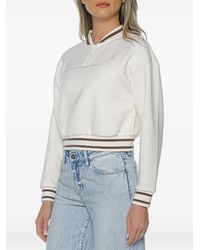 ARMANI EXCHANGE - Striped-Trim Quarter-Zip Sweatshirt - Lyst