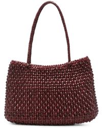 Dragon Diffusion - Sac Porté Épaule Santa Croce Cactus En Cuir Tressé - Lyst