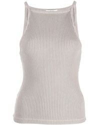 Agolde - Square-Neck Ribbed-Knit Top - Lyst