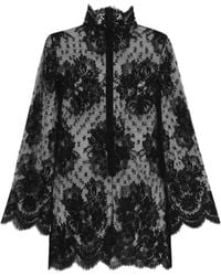 Dolce & Gabbana - Lace Dress With High-Neck - Lyst