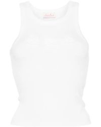 MC2 Saint Barth - Logo-Patch Ribbed Tank Top - Lyst