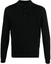 Low Brand - Fine-knit Merino Wool Polo Shirt - Lyst