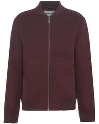 Amaranto - Ribbed-Trim Zip-Up Jacket - Lyst