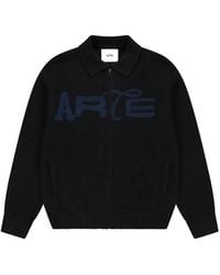 Arte' - Logo-Patch Zip-Up Sweater - Lyst