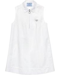 Prada - Chino Zipper Mini-Dress - Lyst