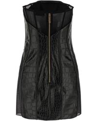 Elisabetta Franchi - Minikleid mit Krokodil-Print - Lyst