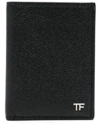 Tom Ford - Logo-plaque Bi-fold Leather Wallet - Lyst