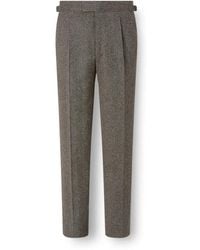 ZEGNA - Light Taupe Wool And Cashmere Pants - Lyst