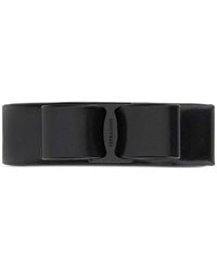 Ferragamo - Vara Bow Leather Hair Clip - Lyst