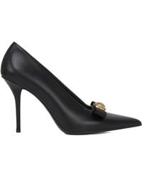 POTAMY - 100Mm Leather Heeled Pumps - Lyst
