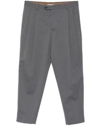 Briglia 1949 - Pleated-Detail Cropped Trousers - Lyst