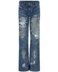 DIESEL - X Tinder 1969 D-Ebbey Devoré-Detail Jeans - Lyst