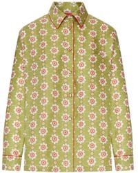 La DoubleJ - Camisa De Seda Con Estampado Floral - Lyst