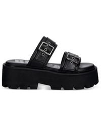 Buffalo - Brake Two Strap Buckle-Fastening Platform Sandals - Lyst