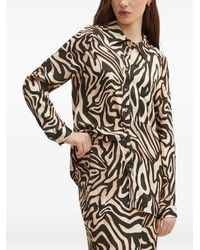 La Petite Francaise - Chocolat Animal-Print Button Shirt - Lyst