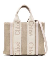 Chloé - Small Woody Canvas Tote Bag - Lyst