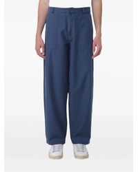 Blauer - Wide-Leg Cotton Trousers - Lyst