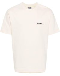Jacquemus - T-Shirt aus Baumwoll-Jersey mit Ripsband und Logostickerei - Lyst
