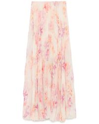 Patrizia Pepe - Falda larga de georgette - Lyst