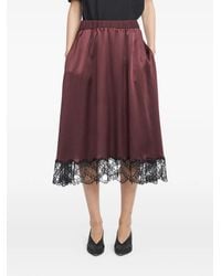 Maria McManus - Lace-Trimmed Midi Skirt - Lyst