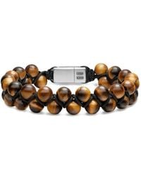 David Yurman - Spiritual Beads Two Row Woven Bracelet - Lyst
