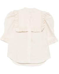 By Malene Birger - Oia Ruffled Puff-Sleeve Shirt - Lyst