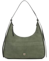 Pinko - Logo Charm Shoulder Bag - Lyst